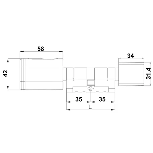 Inteligentna wkładka do zamka SL-13-TUYA-70 Tuya Smart Bluetooth MIA