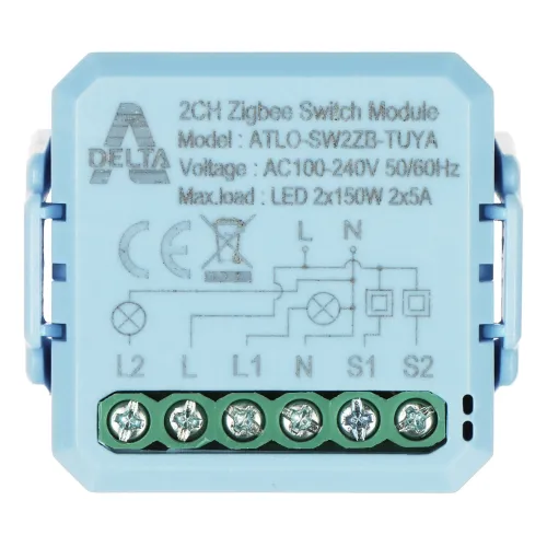Inteligentny przełącznik ATLO-SW2ZB-TUYA ZigBee, Tuya Smart