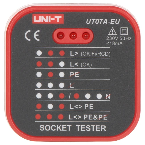 Netwerksockettester UT-07A-EU UNI-T