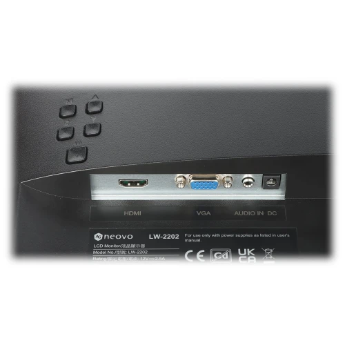 VGA, HDMI, audio NEOVO/LW-2202 21.5" monitor