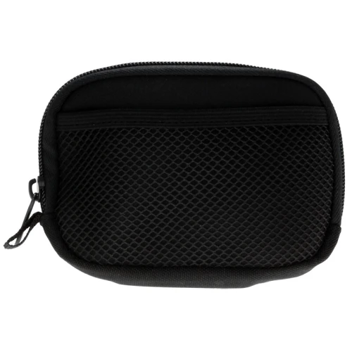 Alkomat FITalco NEON F1 w eleganckim, czarnym etui z wyświetlaczem LCD. Urządzenie służy do pomiaru poziomu alkoholu w wydychanym powietrzu.