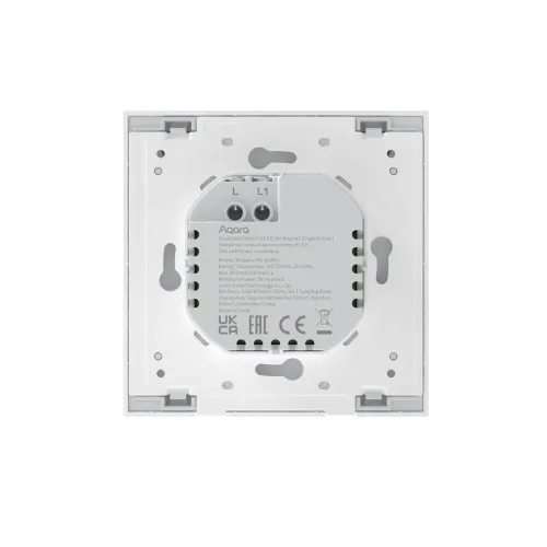 Aqara Wall Single Switch H1 | Przełącznik | bez Neutral, Zigbee 3.0, EU, WS-EUK01