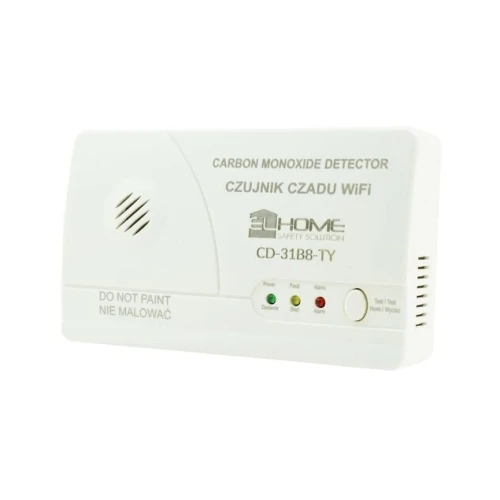 WiFi Koolmonoxide Sensor "EL HOME" CD-31B8-TY - vrijstaand, DC 4,5V (3x LR6), test 300 ppm, Tuya-applicatie, B81A431