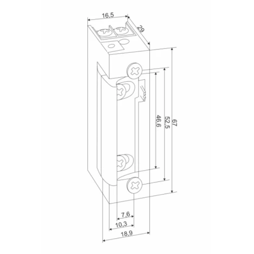Elektroslot ŁUCZNIK 1448 12-24V AC/DC met geheugen en schakelaar