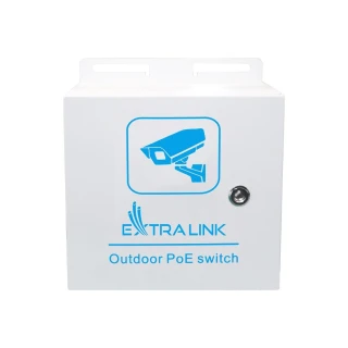 Extralink Atlas | Externe PoE-switch | 8x RJ45 1000Mb/s PoE, 2x SFP, 120W, actieve koeling