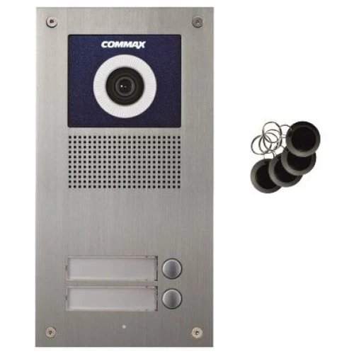 2-abonnee camera met optische aanpassing en RFID-lezer Commax DRC-2UC/RFID