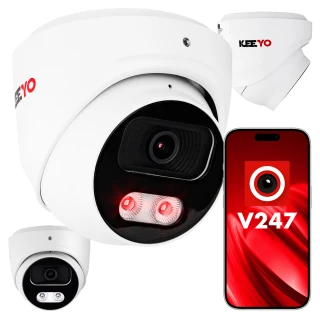 Dome IP-camera 5Mpx IR25m KEEYO LV-V-IP5M25DF-B