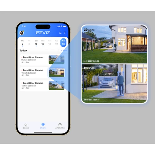 EZVIZ H80f Multi 2K+ x3 Wi-Fi IP Draaibare Camera, Zoom, AI, Detectie, Audio