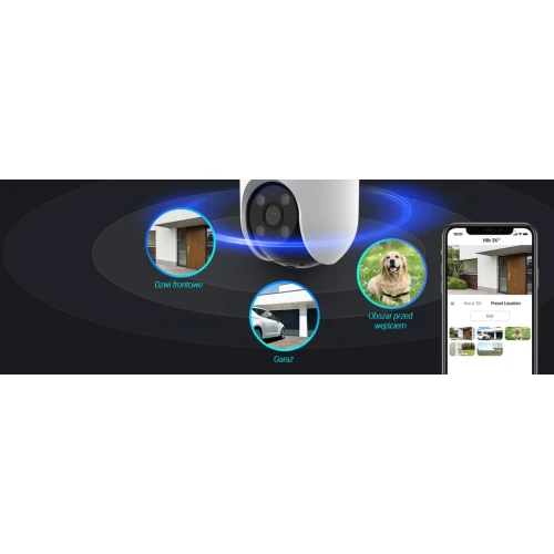 Draaibare WiFi-camera EZVIZ H8c 1080P Slimme detectie, volgen
