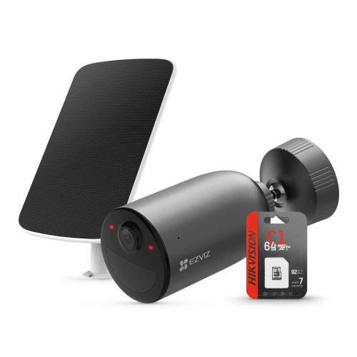 Camera met eigen voeding op microSD-kaart WiFi 3Mpx EZVIZ EB3 + Zonnepaneel