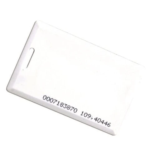 RFID-kaart EMC-01 125kHz 1,8mm met nummer (8H10D+W24A) wit met gat gelamineerd