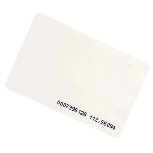 RFID-kaart EMC-02 125kHz 0,8mm met nummer (8H10D+W24A) wit gelamineerd