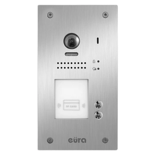 Modulaire buitenbehuizing voor EURA VDA-89A5 2EASY tweefamilie video-intercom, inbouw, proximity sleutellezer