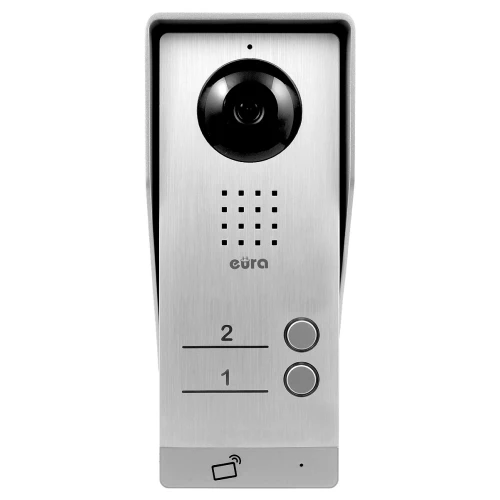 Modulaire externe cassette WIDEODOMOFON EURA VDA-92A3 EURA CONNECT voor twee gezinnen, nabijheidslezer