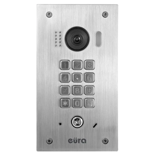 Modulaire buitenbehuizing voor EURA VDA-92A5 2EASY video-intercom, enkelvoudig, inbouw, mechanisch toetsenbord