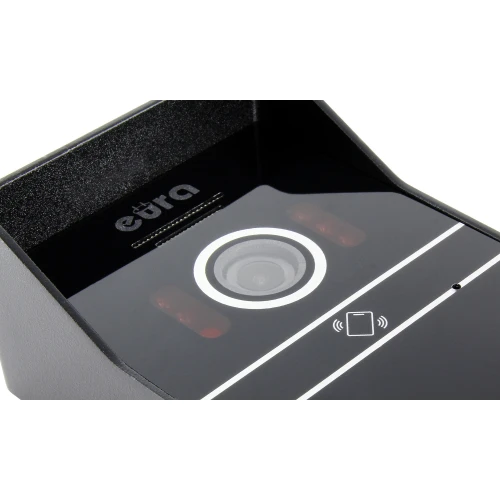 Externe cassette van de EURA VDA-63C5 video-intercom - drievoudig, zwart, 1080p camera, RFID-lezer