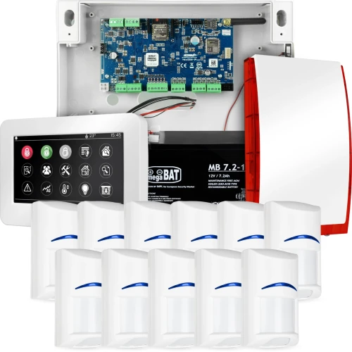 Compleet alarmsysteem NEOLTE-IP, 11x detector BOSCH, TPR-4WS-P, GSM WiFi