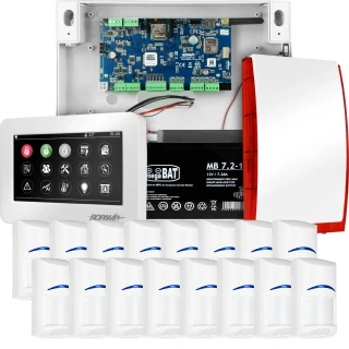 Compleet alarmsysteem NEOLTE-IP, 16x BOSCH detector, TPR-4WS-P, GSM WiFi