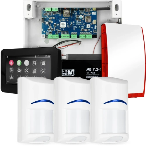 Compleet alarmsysteem NEOLTE-IP, 3x sensor BOSCH, TPR-4BS-P, GSM WiFi