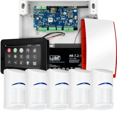 Compleet alarmsysteem NEOLTE-IP, 5x sensor BOSCH, TPR-4BS-P, GSM WiFi