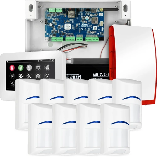 Compleet alarmsysteem NEOLTE-IP, 9x BOSCH detector, TPR-4WS-P, GSM WiFi