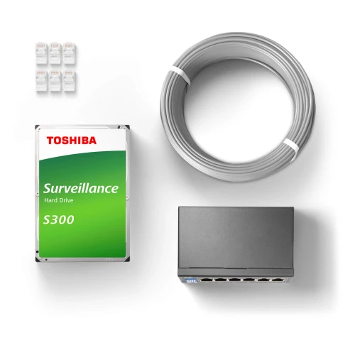 Set voor IP-monitoring DAHUA WizSense 4x IPC-HDBW3541R-ZAS-S2, NVR4104-4KS2/L