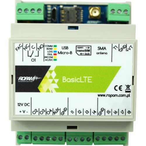 Communicatiemodule LTE 2G/4G, 12V/DC, BasicLTE-D4M Ropam