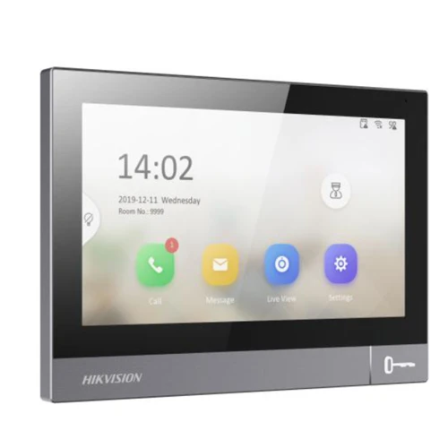 Monitor voor Hikvision DS-KH8381-WTE1 video-intercom, touchscreen, IPS LCD, WiFi, PoE, SD-kaartsleuf
