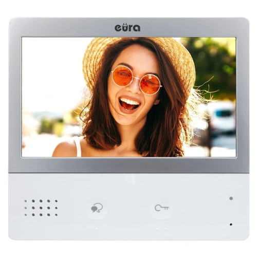 Monitor EURA PRO IP VIP-01A5 - scherm 7", wit, handsfree, touchscreen
