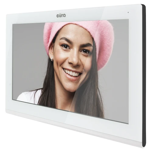 Monitor EURA VDA-09C5 - wit, touchscreen, LCD 7'', FHD, beeldgeheugen, SD 128GB, uitbreidbaar tot 6 monitoren