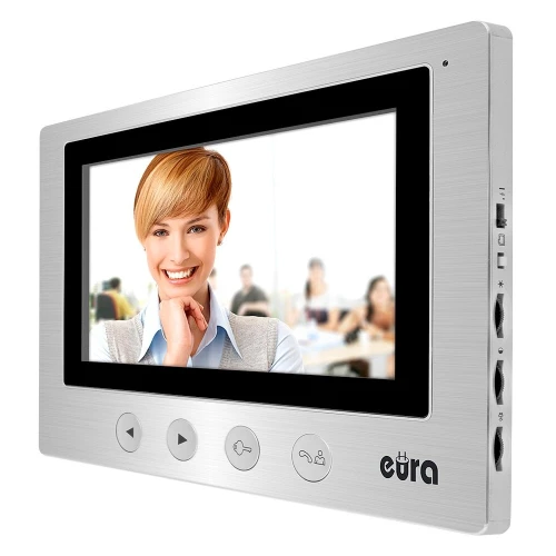 Monitor EURA VDA-20A3 EURA CONNECT zilver, scherm 7'' opening 2 ingangen
