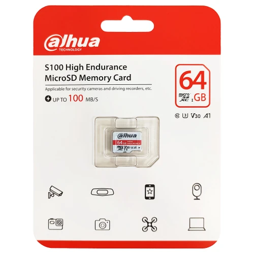 Geheugenkaart TF-S100/64GB microSD UHS-I DAHUA