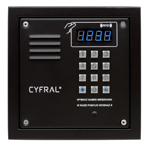 Digitale paneel CYFRAL PC-2000R zwart met RFiD-lezer