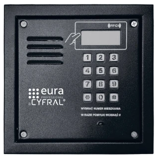 Digitaal paneel CYFRAL PC-2000RE zwart met RFiD-lezer en elektronica