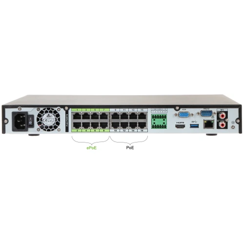 IP Recorder NVR5216-16P-4KS2E 16 kanalen +16-poorts POE switch DAHUA