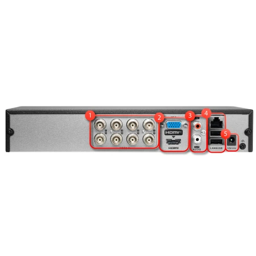 DVR-8CH-5MP Hybride digitale recorder voor HiLook by Hikvision monitoring