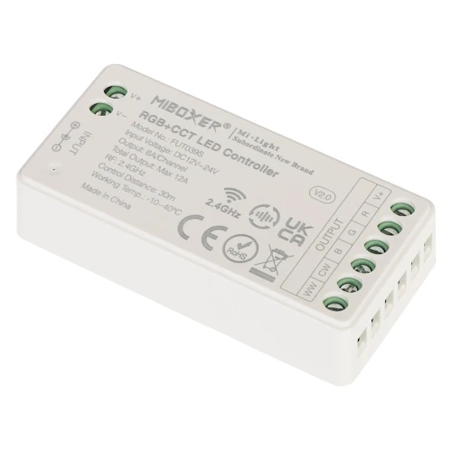 LED-verlichtingscontroller LED-RGBW-WC/RF 2.4 GHz, RGBCCT (RGBWW) 12... 24V DC MiBOXER / Mi-Light