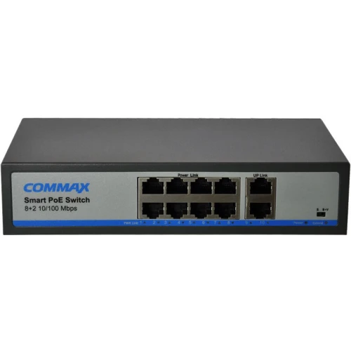 Switch met 10 poorten CIOT-H8L2 COMMAX IP 8 POE 2 UPLINK