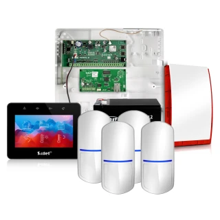Satel Integra 32 Alarmsysteem, Zwart, 4x Sensor, Mobiele App, Notificatie