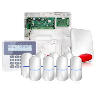 Satel Perfecta 16 alarmsysteem, 8x Sensor, LCD-bedieningspaneel, Mobiele app, Notificatie