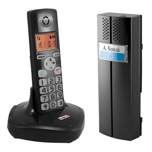 Teledomofon EURA CL-3622B - draadloos, eengezins, zwart