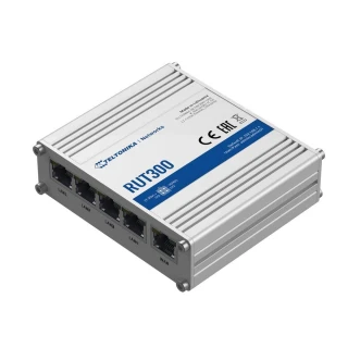 Teltonika RUT300 | Industriële Router | 5x RJ45 100Mb/s, 1x USB, Passieve PoE