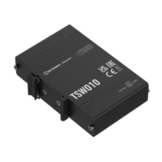 Teltonika TSW010 | Switch | 5x RJ45 100Mb/s, Passieve PoE, IP30, DIN
