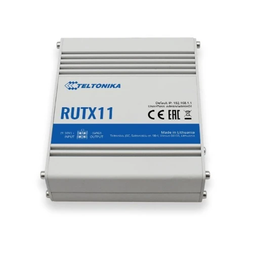 Teltonika RUTX11 | Professionele industriële 4G LTE-router | Cat 6, Dual Sim, 1x Gigabit WAN, 3x Gigabit LAN, WiFi 802.11 AC
