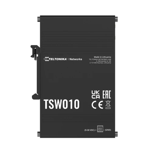 Teltonika TSW010 | Switch | 5x RJ45 100Mb/s, Passieve PoE, IP30, DIN