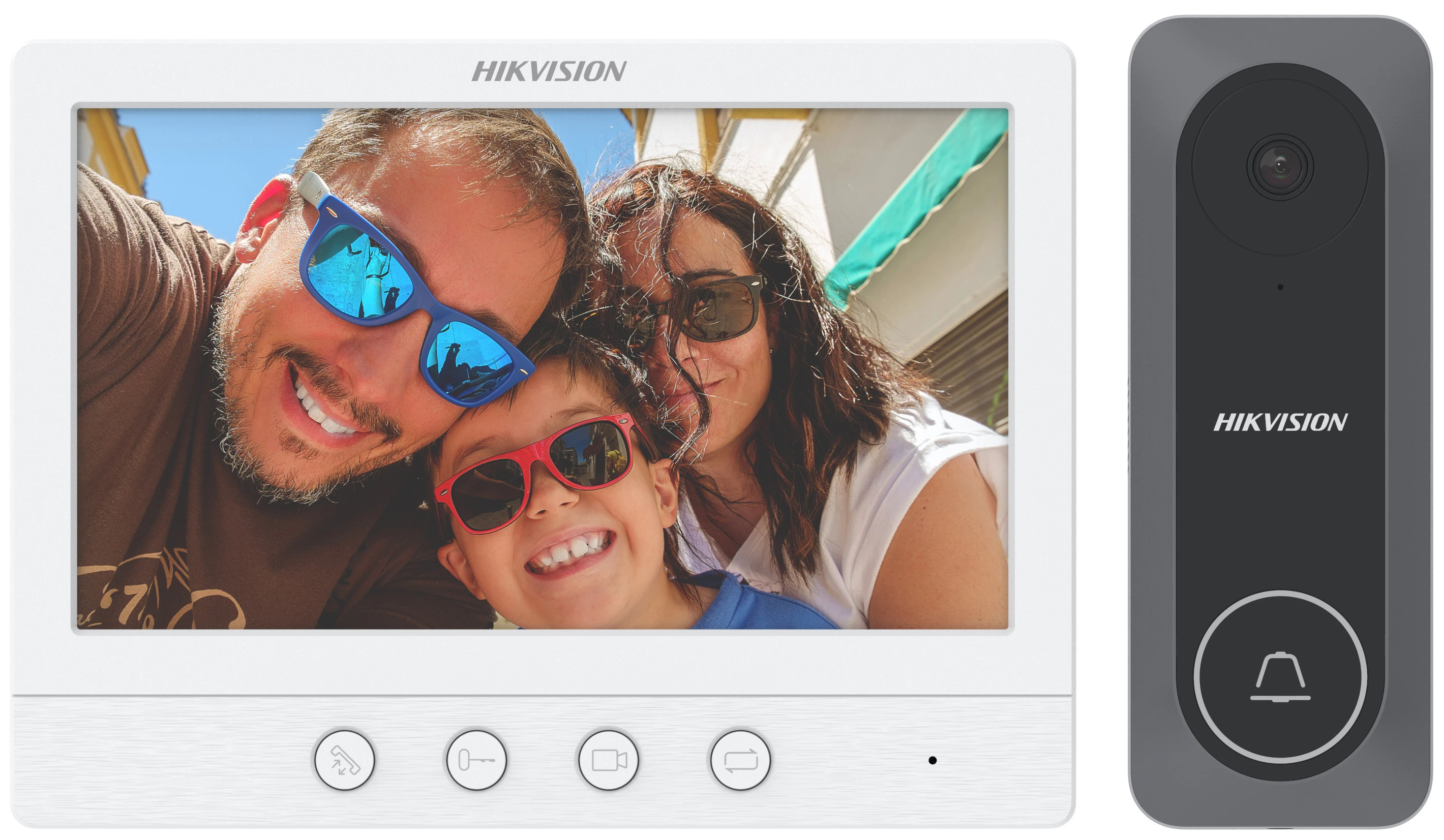 Wideodomofon HD-VIS-02, 2-żyłowy, Full HD, 144st, Pamięć, WiFi, Aplikacja HiLook by Hikvision