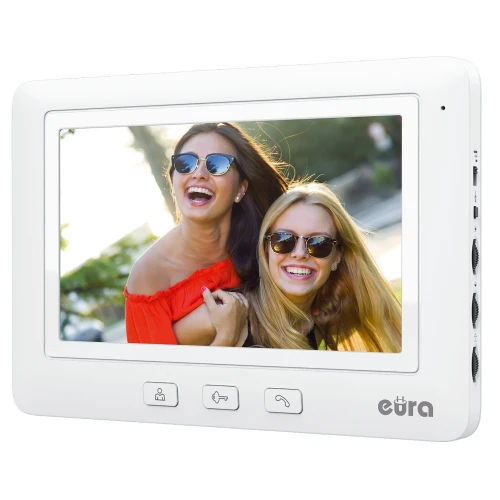 Videodeurbel EURA VDP-58A3 witte kleur monitor 7”