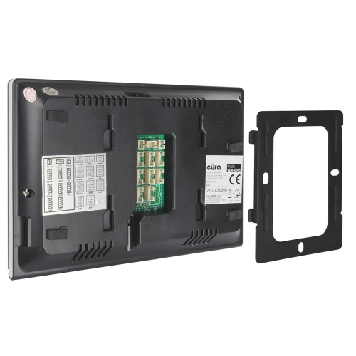 Videodeurbel EURA VDP-82C5 - dubbel zwart 2x LCD 7'' FHD ondersteuning voor 2 ingangen camera 1080p RFID-lezer opbouw