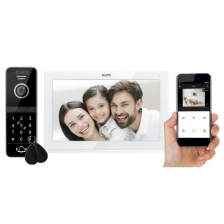 Videodeurbel EURA VDP-97C5 - wit, touchscreen, LCD 7'', AHD, WiFi, beeldgeheugen, SD 128GB