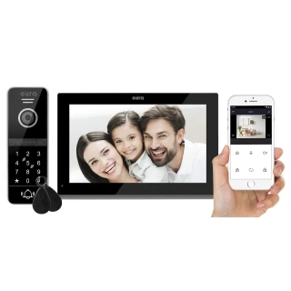 Videodeurbel EURA VDP-97C5 - zwart, touchscreen, LCD 7'', AHD, WiFi, beeldgeheugen, SD 128GB